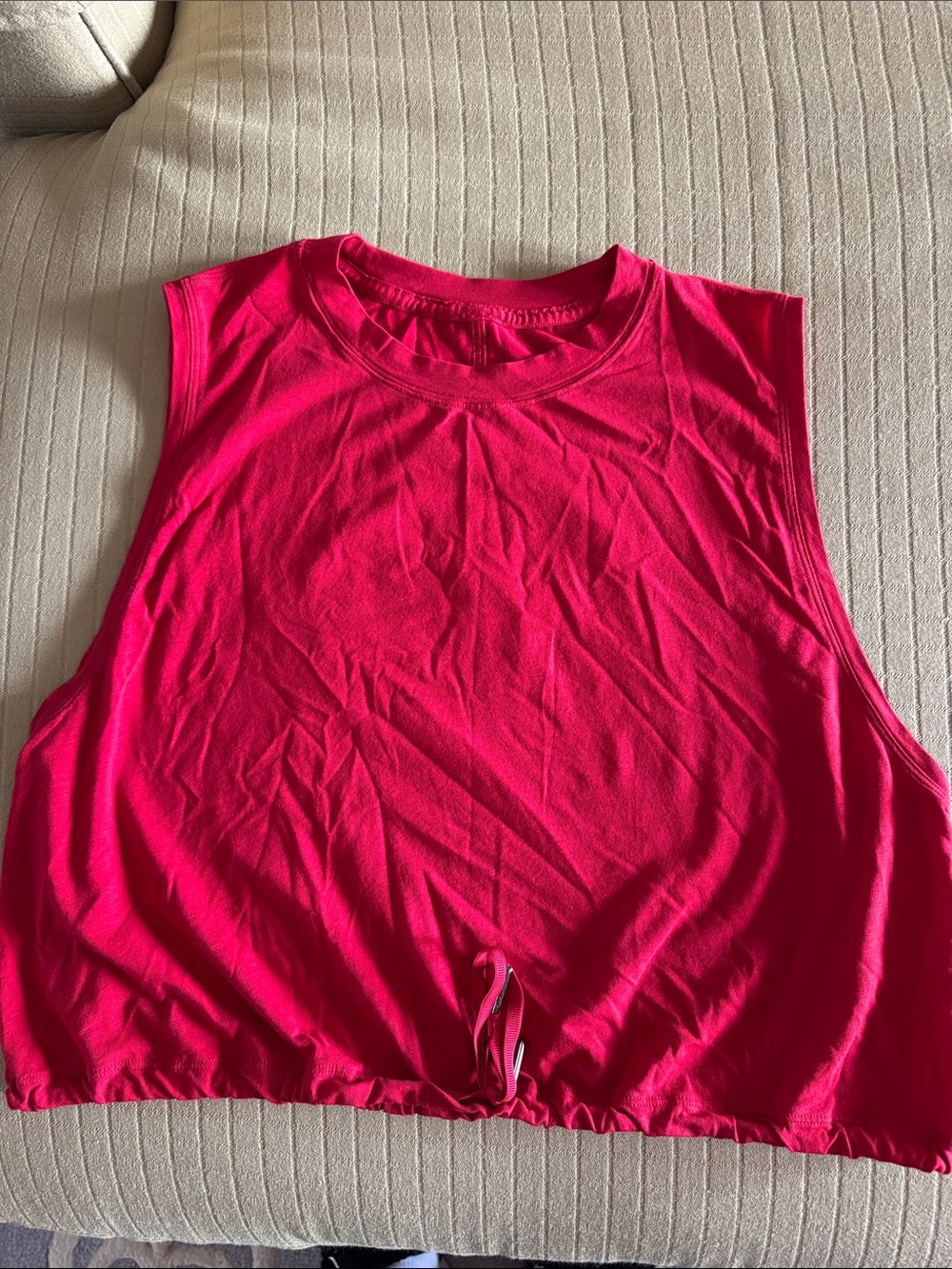 Lululemon Sleeveless Crop Tank Top - red